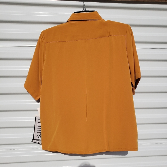 NWT Yves St Clair Petites mustard yellow blouse - Picture 6 of 6